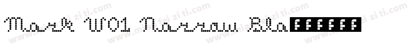 Mark W01 Narrow Bla字体转换